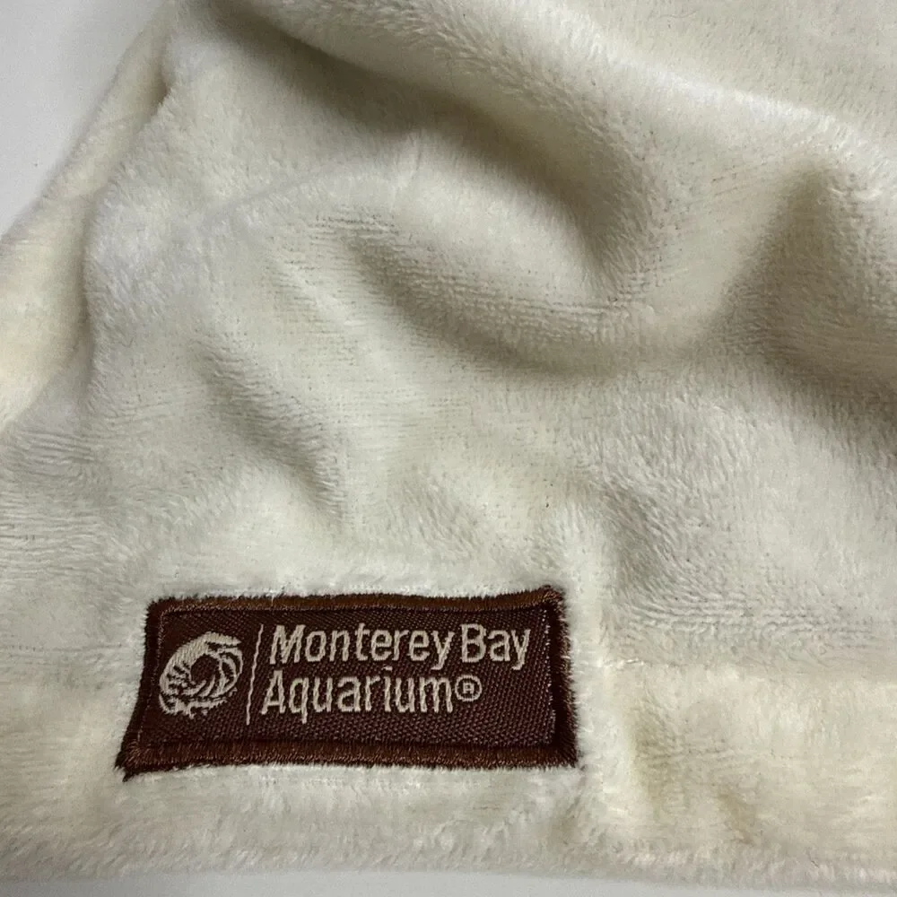 Monterey Bay Aquarium Baby Blanket Lovey Tan Otter Animal Plush Small 12